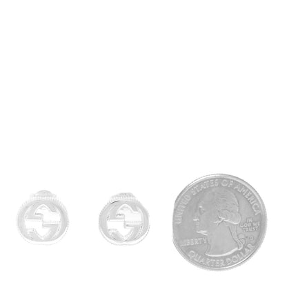 Gucci Sterling Silver Interlocking G Stud Earrings 2 of 5