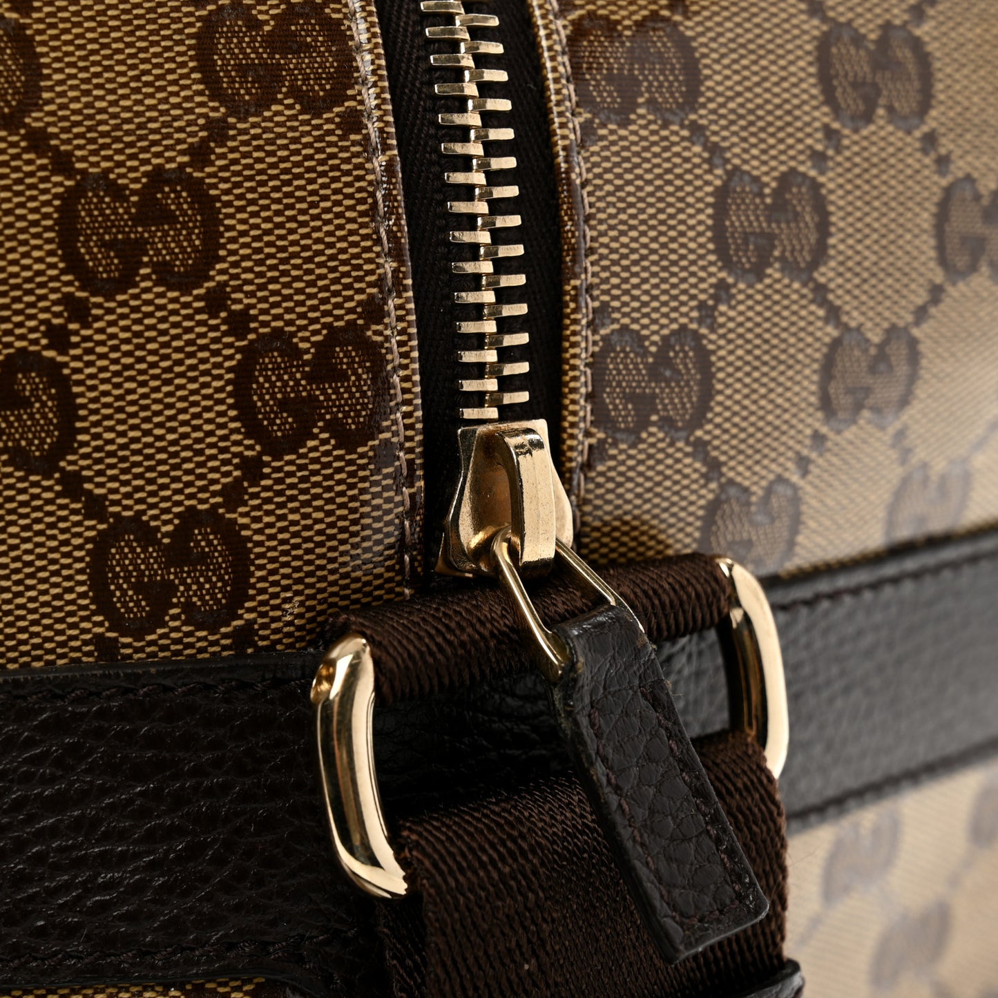 Crystal Monogram Web Large Carry On Duffle Bag Brown