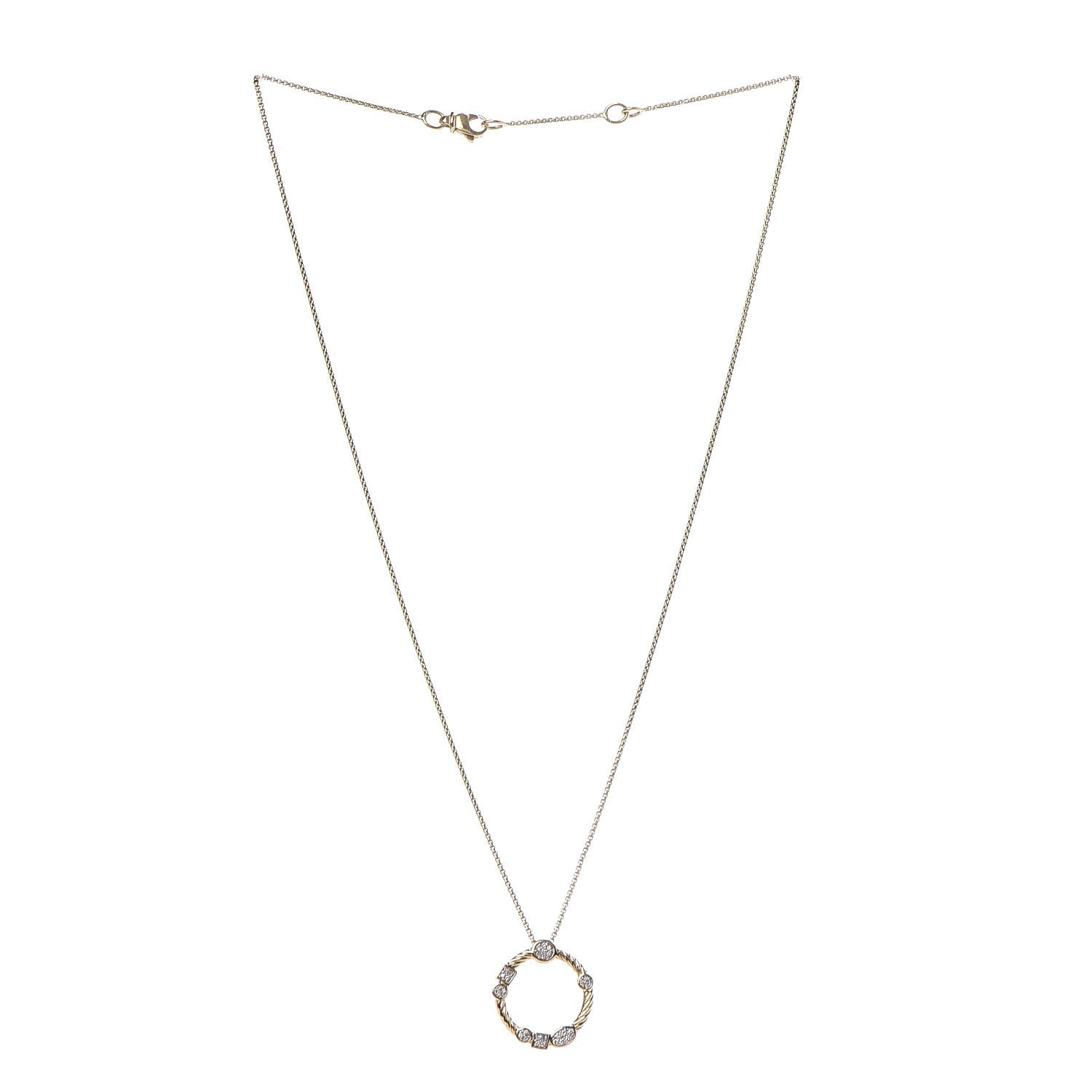 David Yurman 18K Yellow Gold Diamond Confetti Necklace 3 of 6