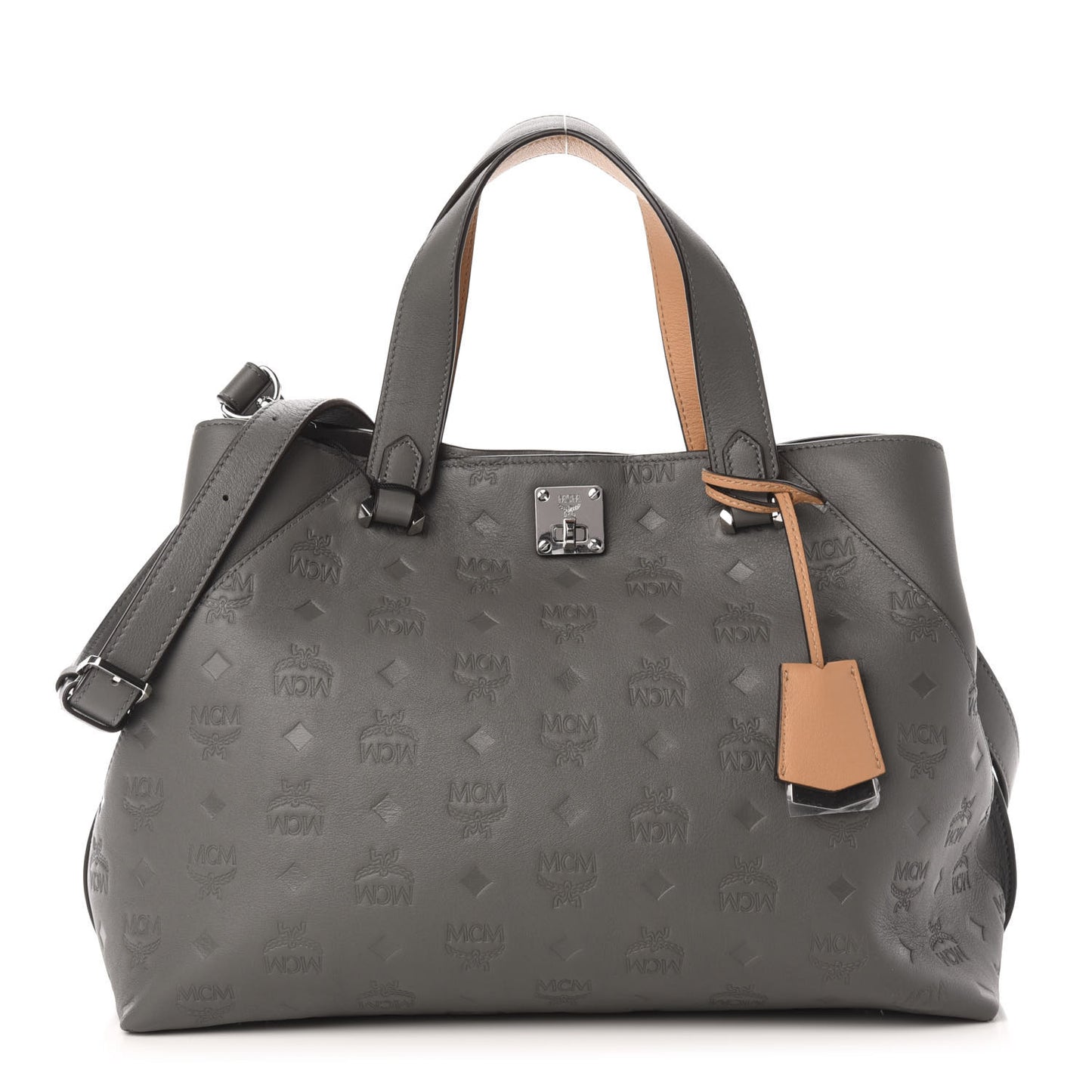 Calfskin Ottomar Monogram Large Essential Tote Charcoal