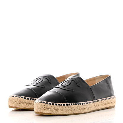 Chanel Lambskin CC Espadrilles 40 Black 3 of 11