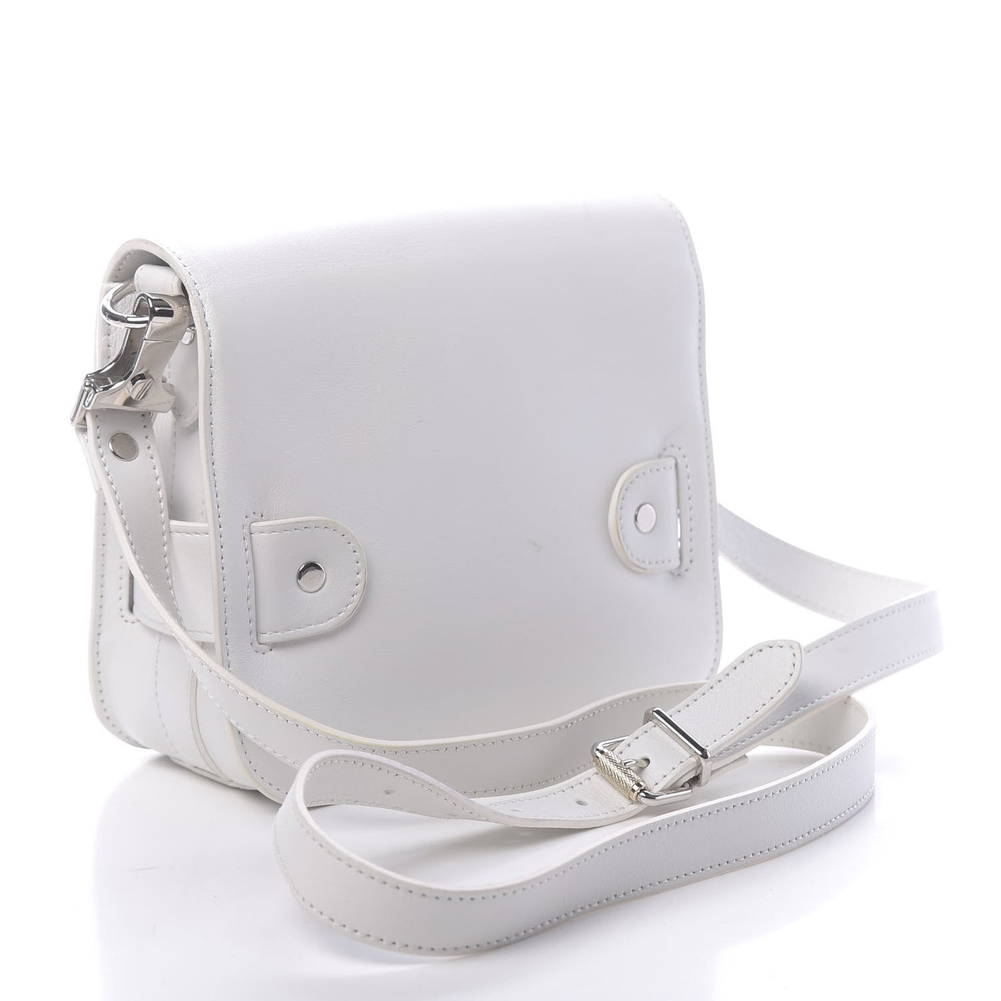 Calfskin Tiny PS11 Classic Shoulder Bag White