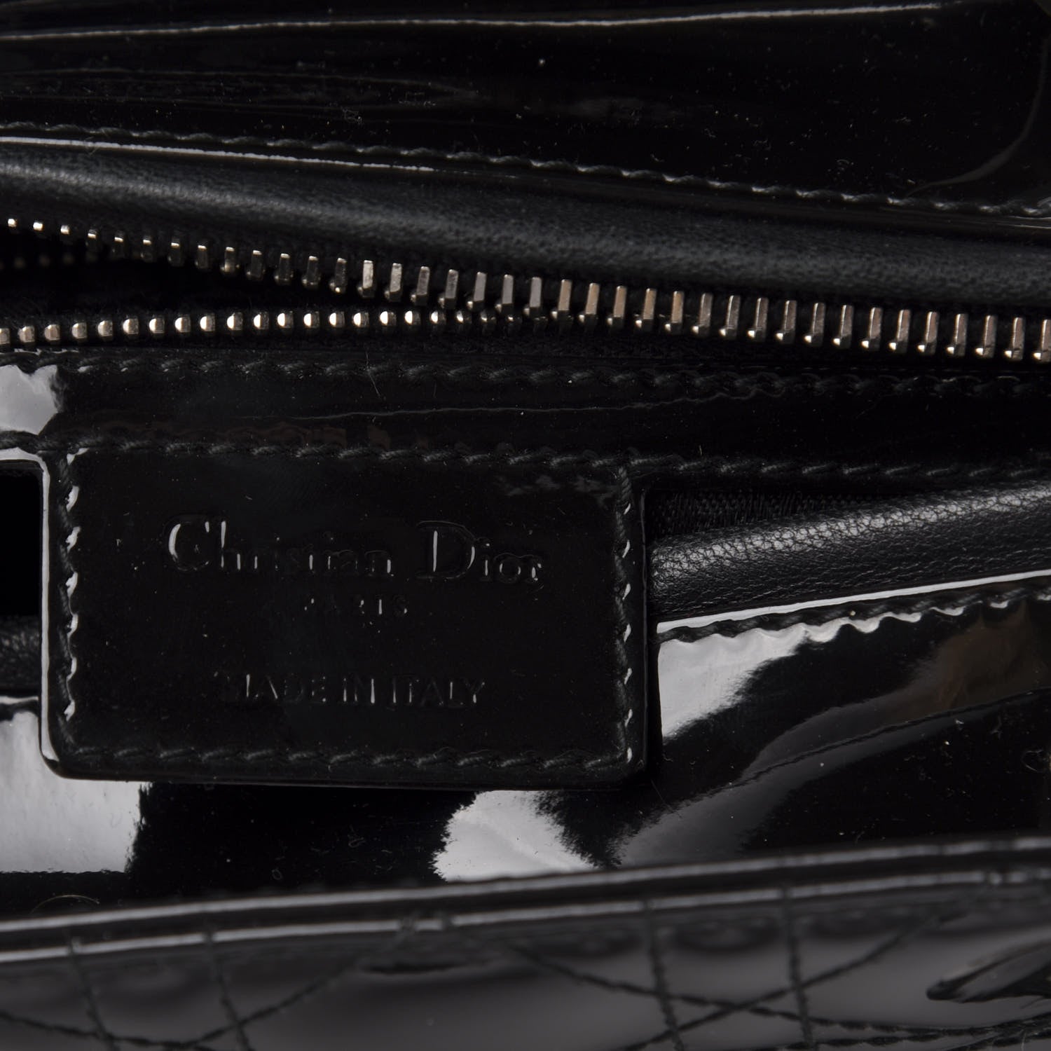 Christian Dior Patent Cannage Medium Lady Dior Black 8 of 10