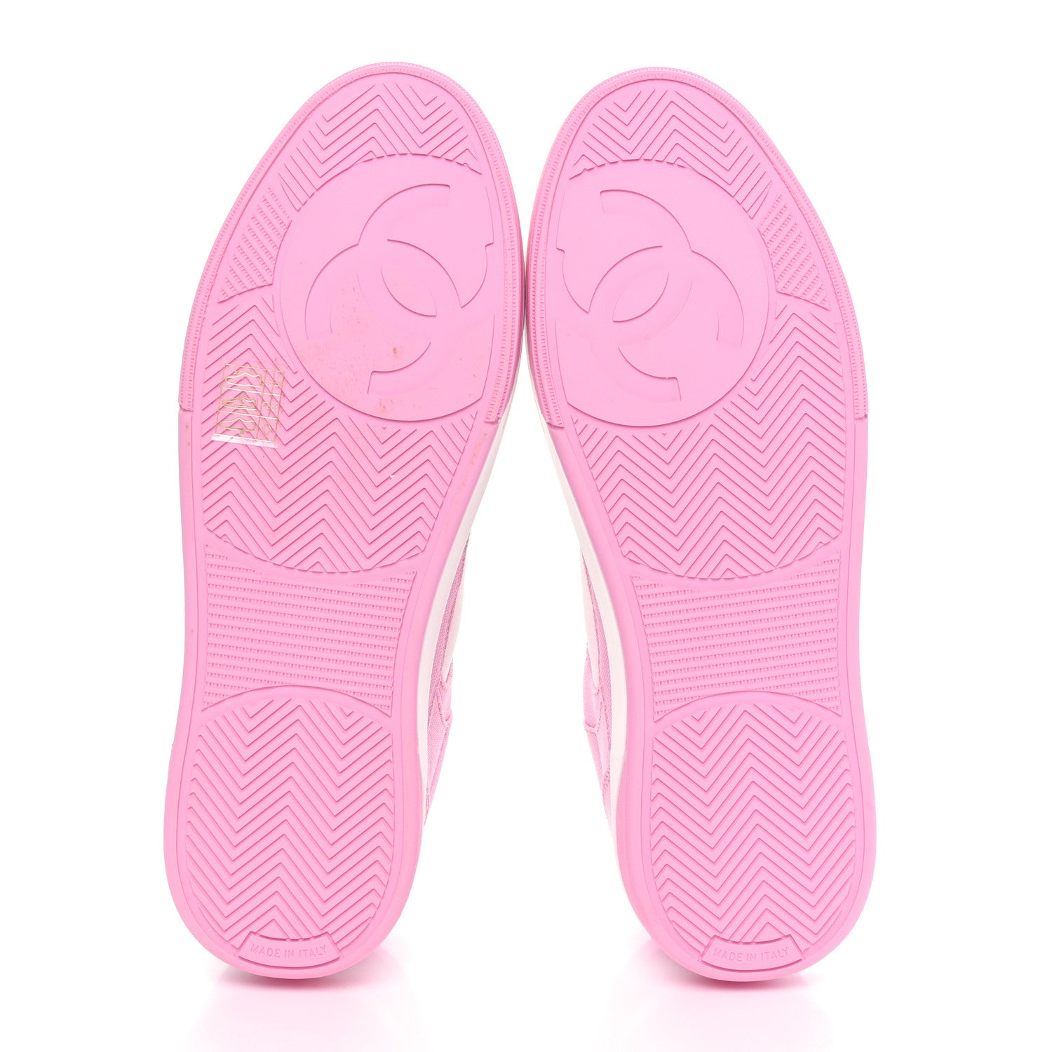 Chanel Cotton Sneakers 39 Pink White 5 of 8