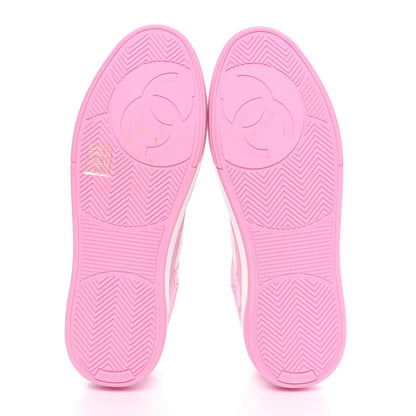 Chanel Cotton Sneakers 39 Pink White 5 of 8