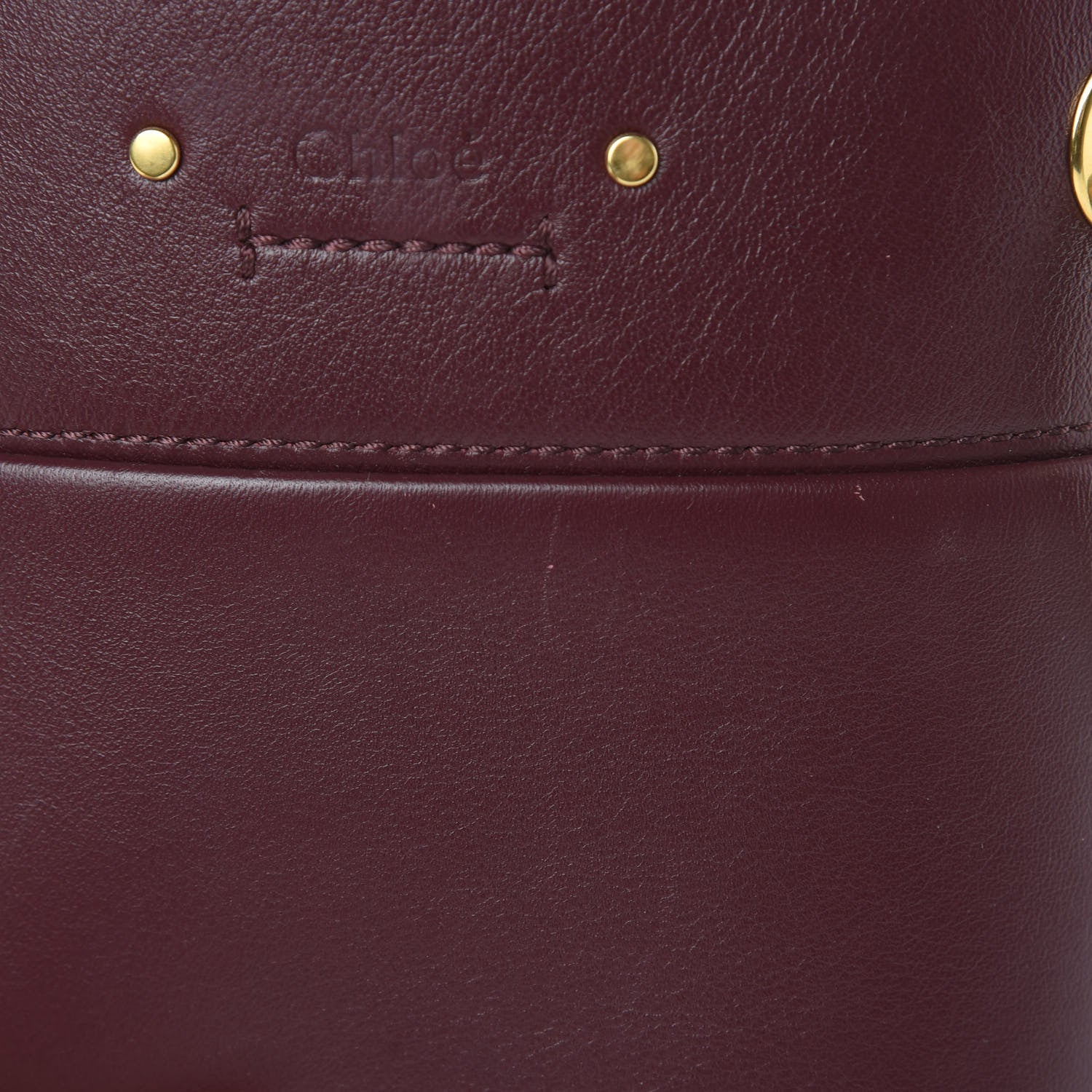 Chloe Smooth Calfskin Mini Roy Bucket Bag Plum Purple 13 of 18