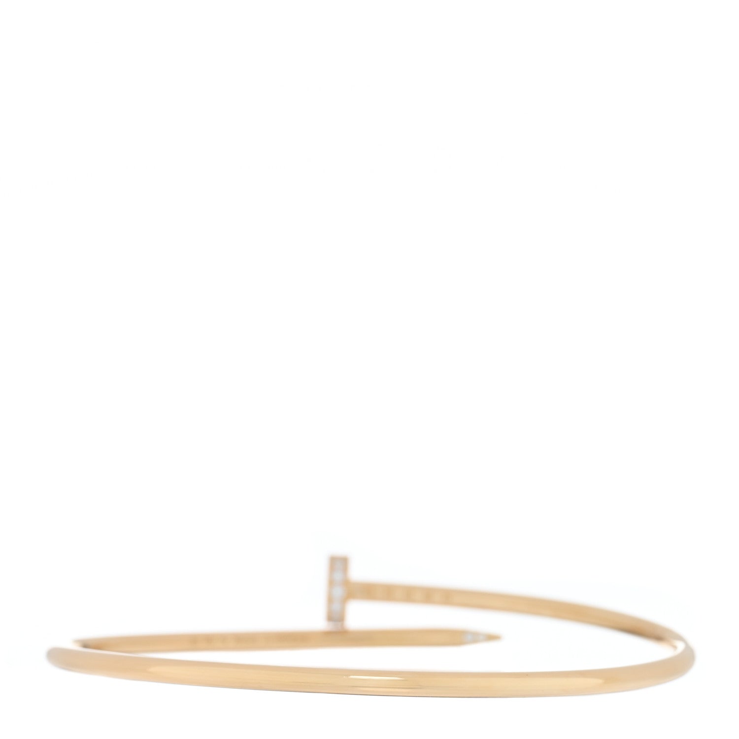 Cartier 18K Yellow Gold Diamond Small Juste Un Clou Bracelet 17 2 of 4