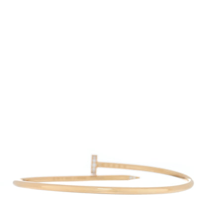 Cartier 18K Yellow Gold Diamond Small Juste Un Clou Bracelet 17 2 of 4