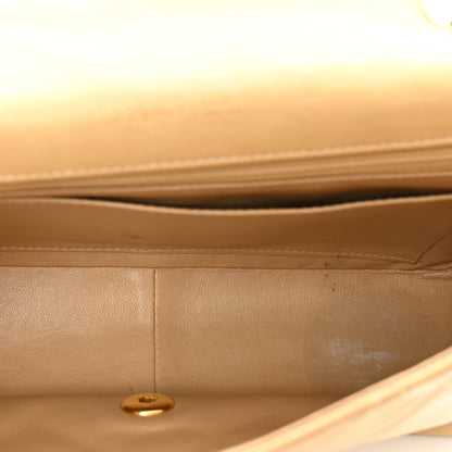 Chanel Lambskin Quilted Medium Single Flap Beige 6 of 16