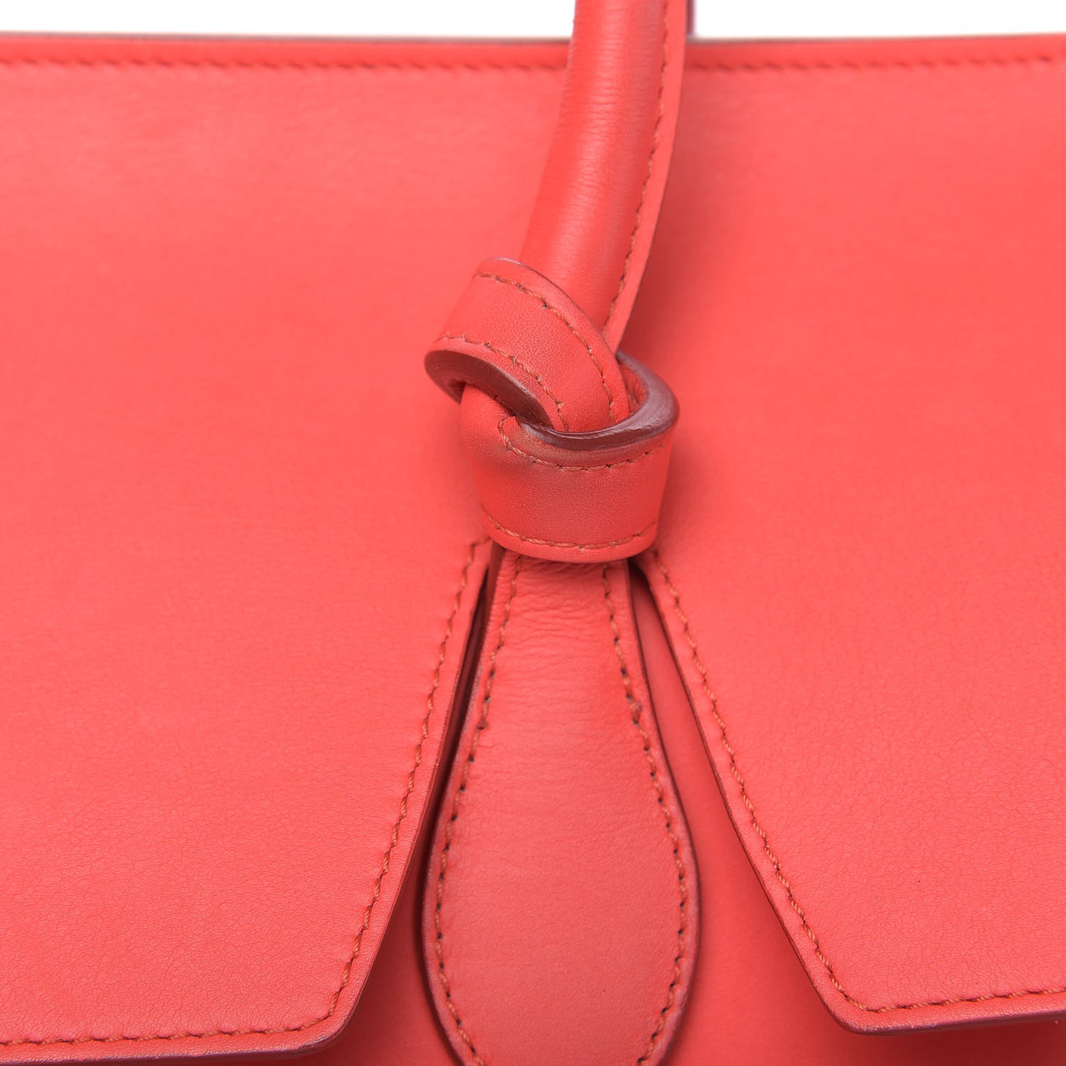 Celine Smooth Calfskin Mini Tie Knot Tote Alizarin 13 of 17