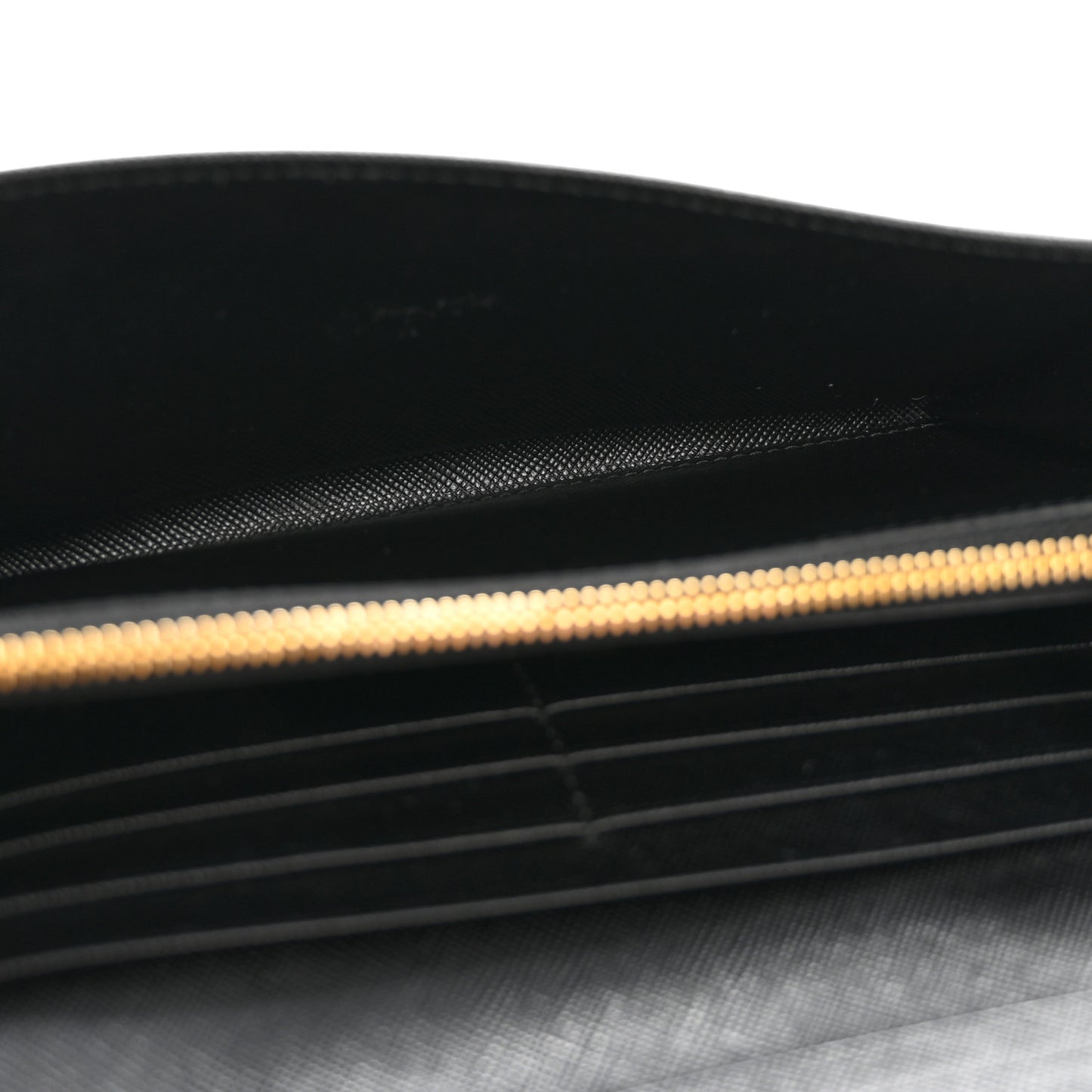 Saffiano Metal Continental Flap Travel Wallet Black