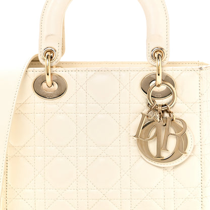 Christian Dior Lambskin Cannage Small My ABCDior Lady Dior White 8 of 14