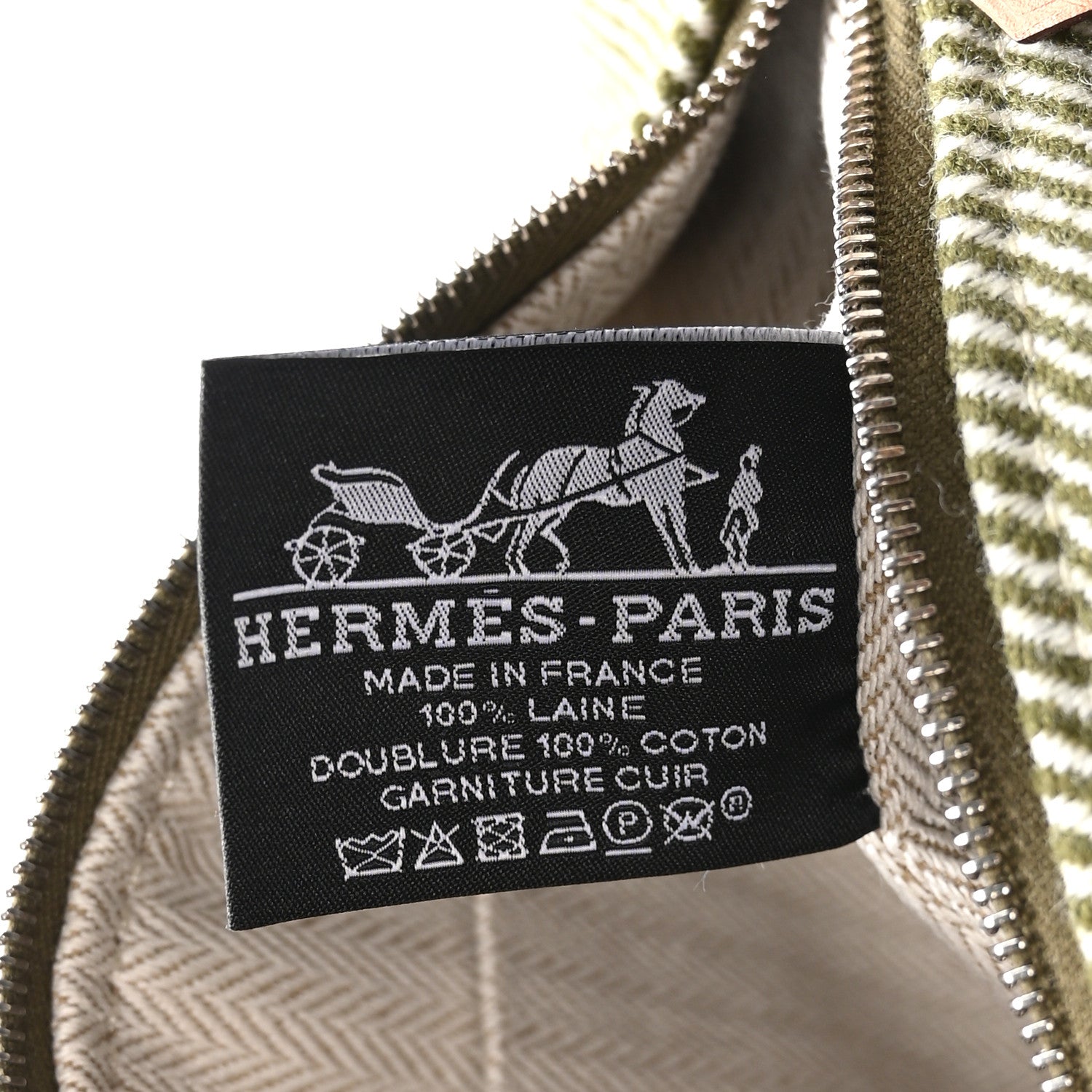 Hermes Wool Small Bride-A-Brac H Natte Pouch Vert Foret 6 of 9
