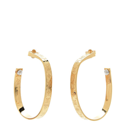 Louis Vuitton Nanogram Hoop Earrings Gold 1 of 6