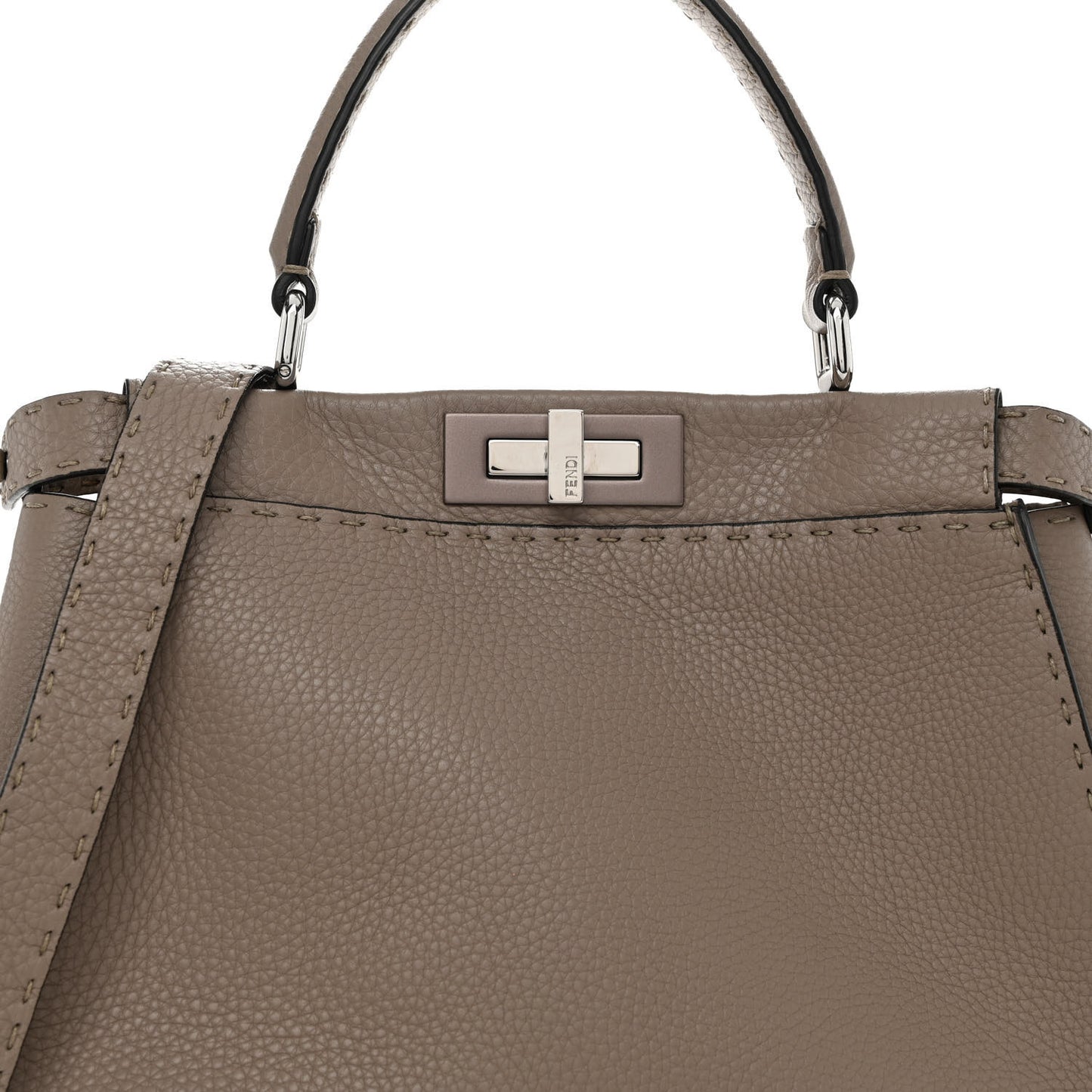 Cuoio Romano Selleria Medium Peekaboo Iconic Satchel Corda