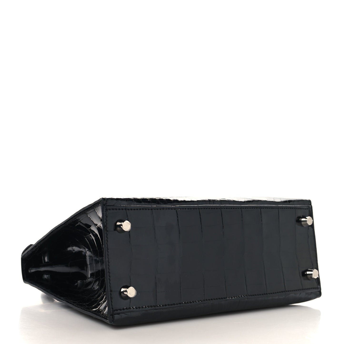 Shiny Niloticus Crocodile Kelly Sellier 25 Black