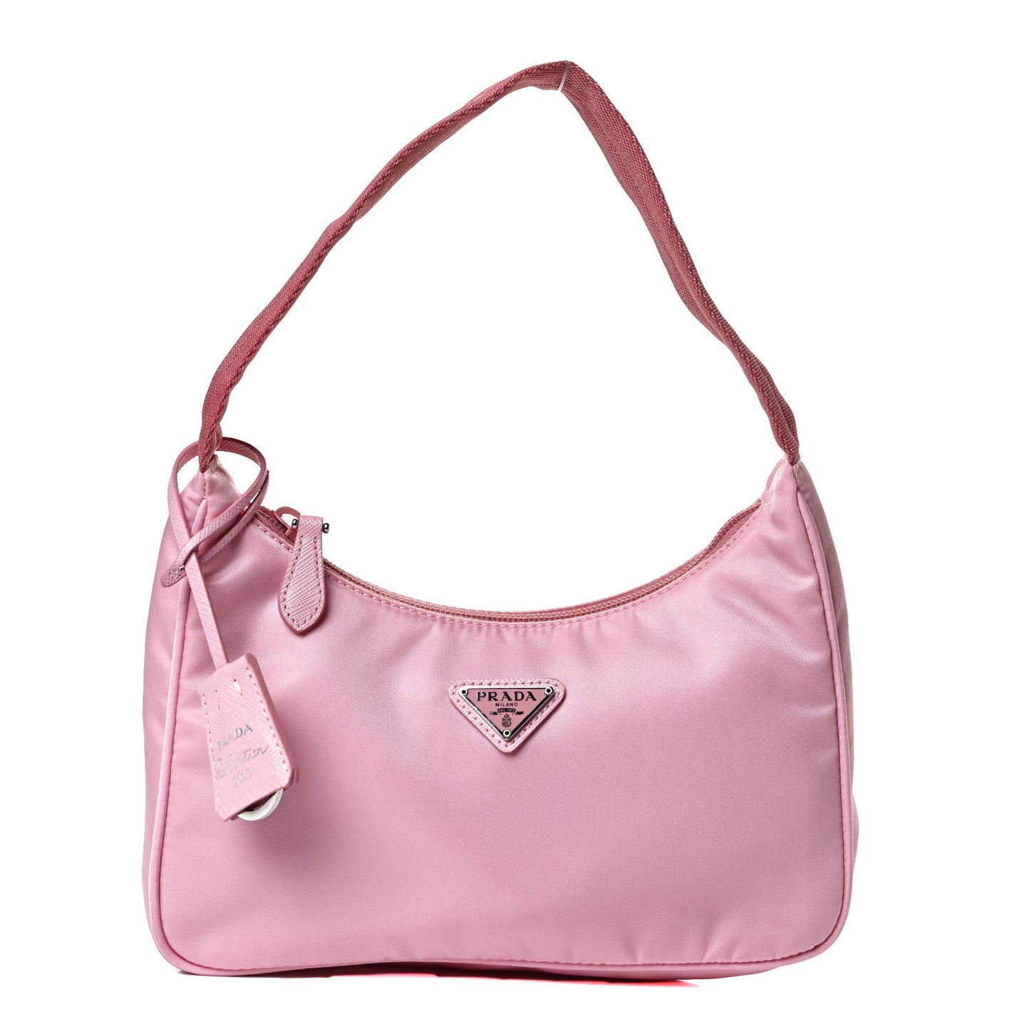 Tessuto Nylon Saffiano Mini Re-Edition 2000 Bag Rosa