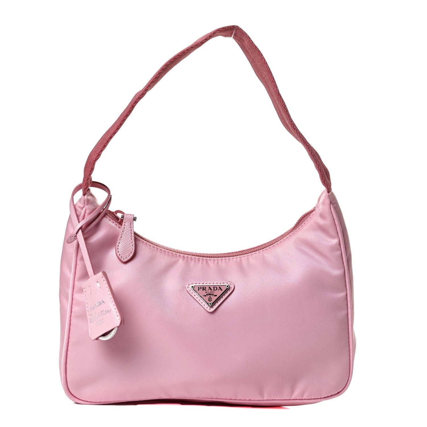 Prada Tessuto Nylon Saffiano Mini Re-Edition 2000 Bag Rosa 1 of 15
