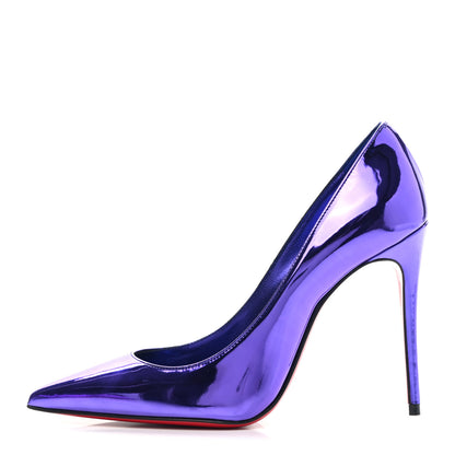 Christian Louboutin Metallic Patent Psychic Kate 100 Pumps 35 Elektra 1 of 8