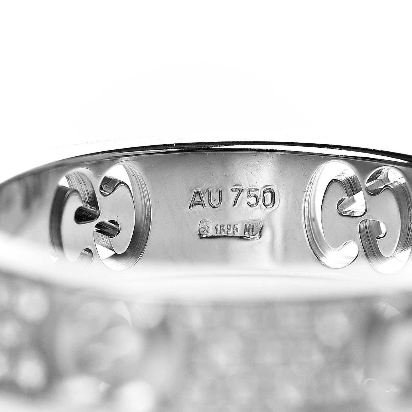 18K White Gold Diamond Icon Stardust Band Ring 50 5.5