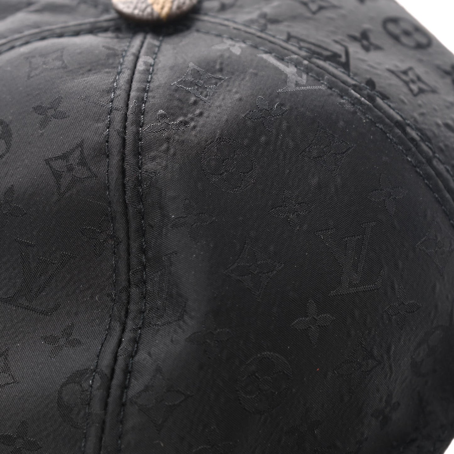 Silk Monogram Cap L Black