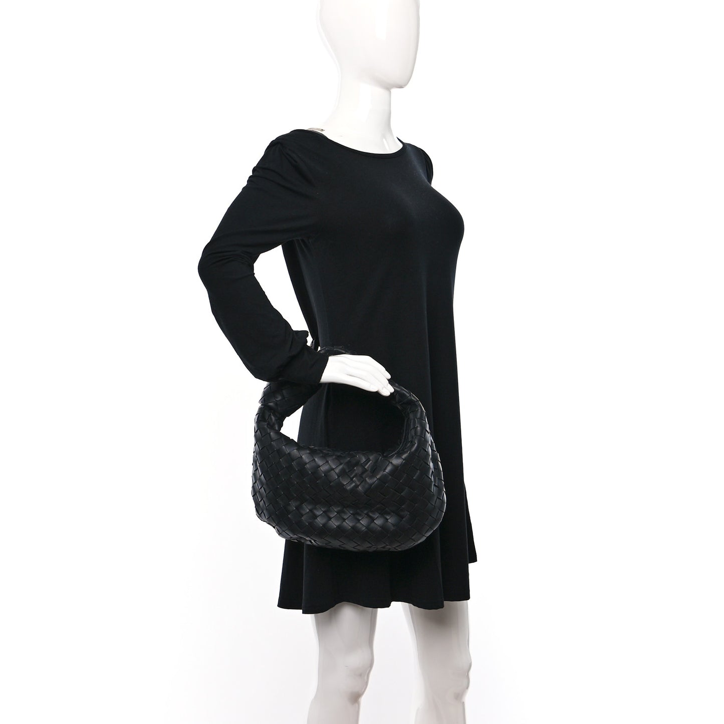 Nappa Intrecciato Teen Jodie Hobo Black