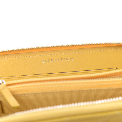 Chanel Caviar Quilted Small Zip Around Wallet Yellow 9 of 12
