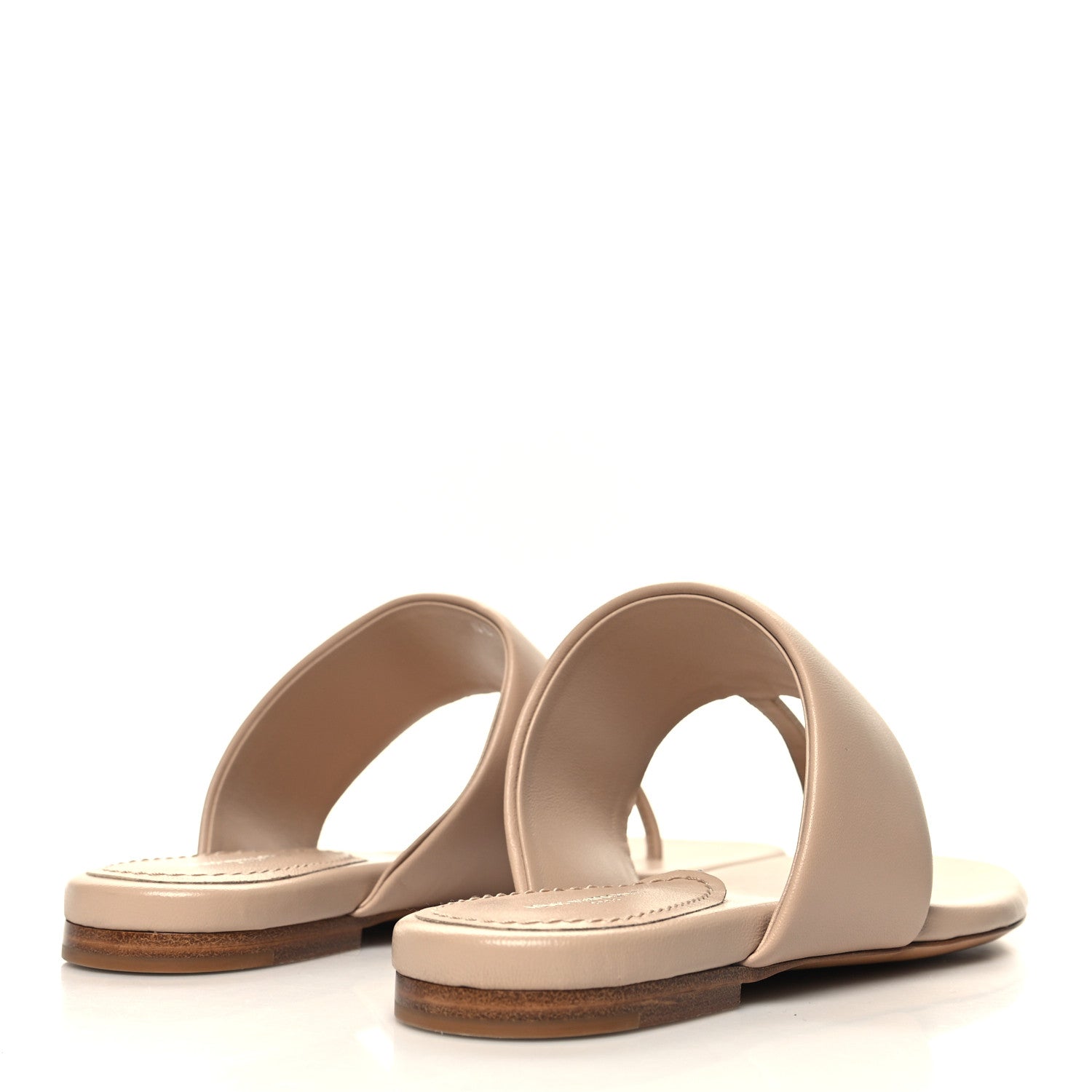 Louis Vuitton Lambskin Embossed Monogram Drapy Flat Thong Sandal 36 Beige 4 of 8