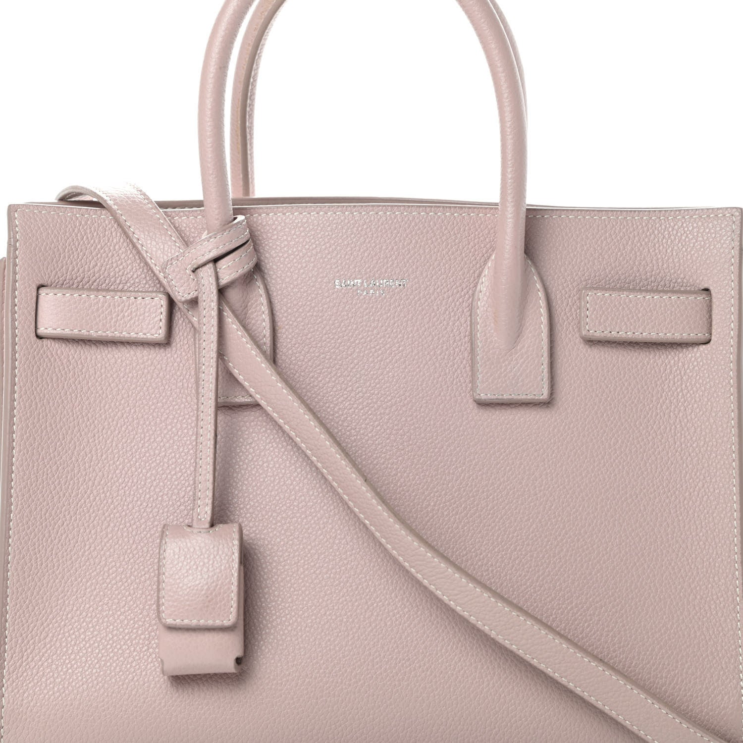 Saint Laurent Grained Calfskin Baby Sac De Jour Antique Rose 8 of 16