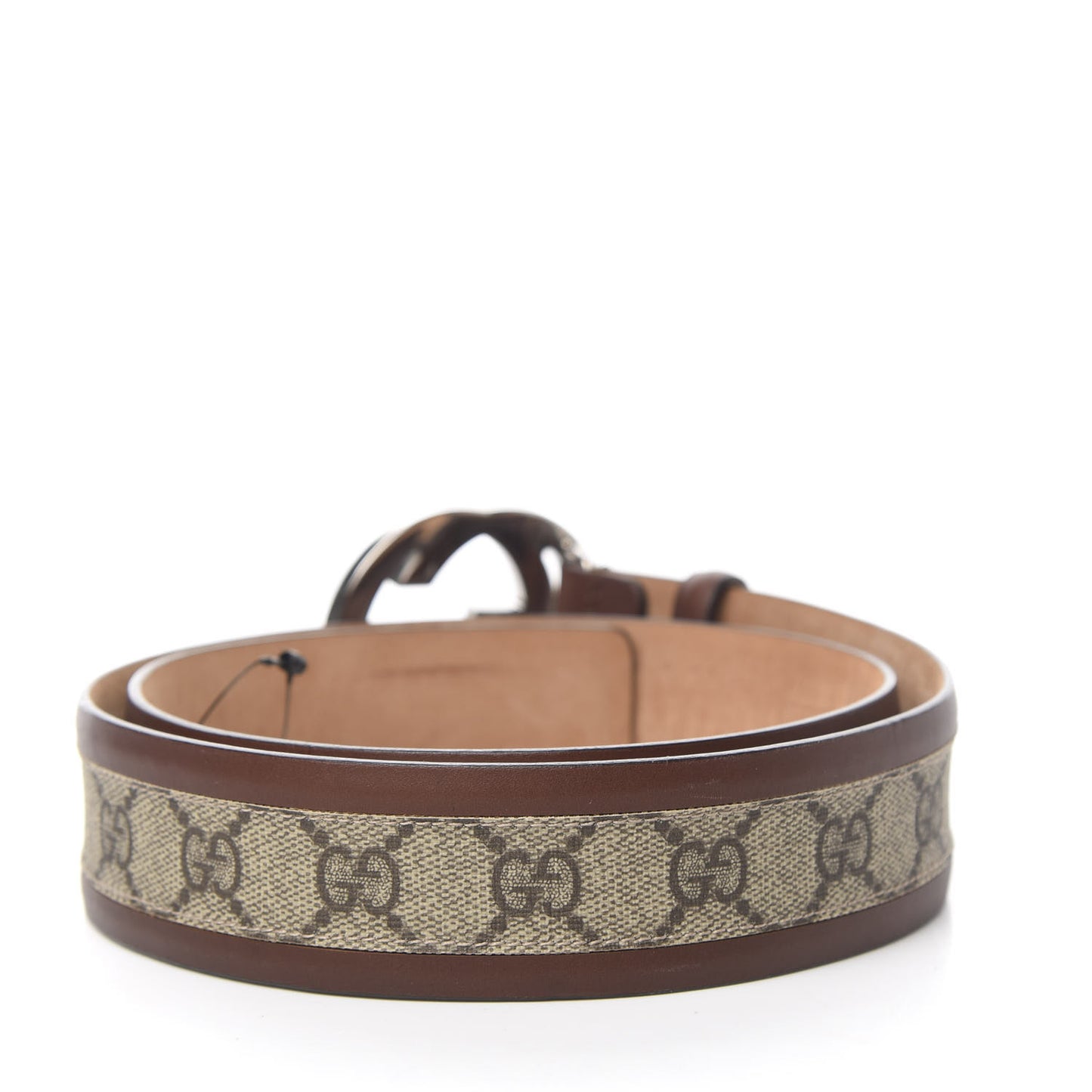 GG Supreme Monogram Selleria Interlocking G 40mm Belt 85 34 Beige Ebony Cuir