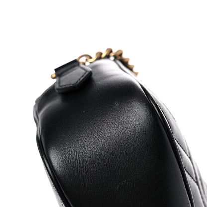 Gucci Calfskin Matelasse Mini GG Marmont Chain Shoulder Bag Black 14 of 16
