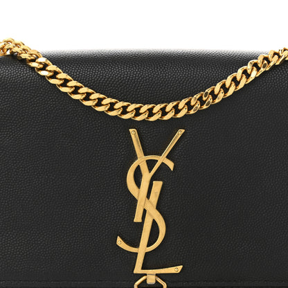 Saint Laurent Grain De Poudre Small Classic Monogram Kate Tassel Satchel Black 14 of 19