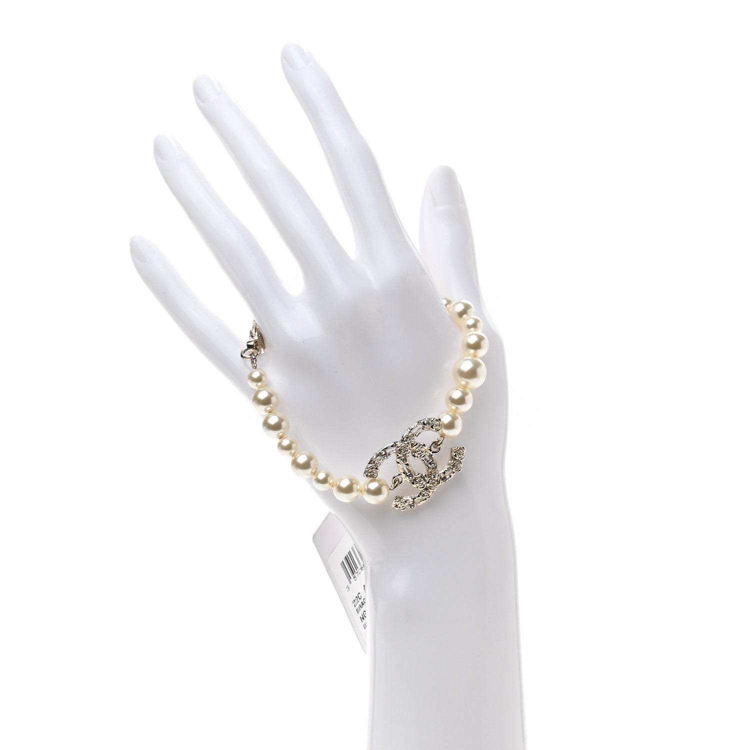 Chanel Pearl Crystal CC Bracelet Gold 2 of 4