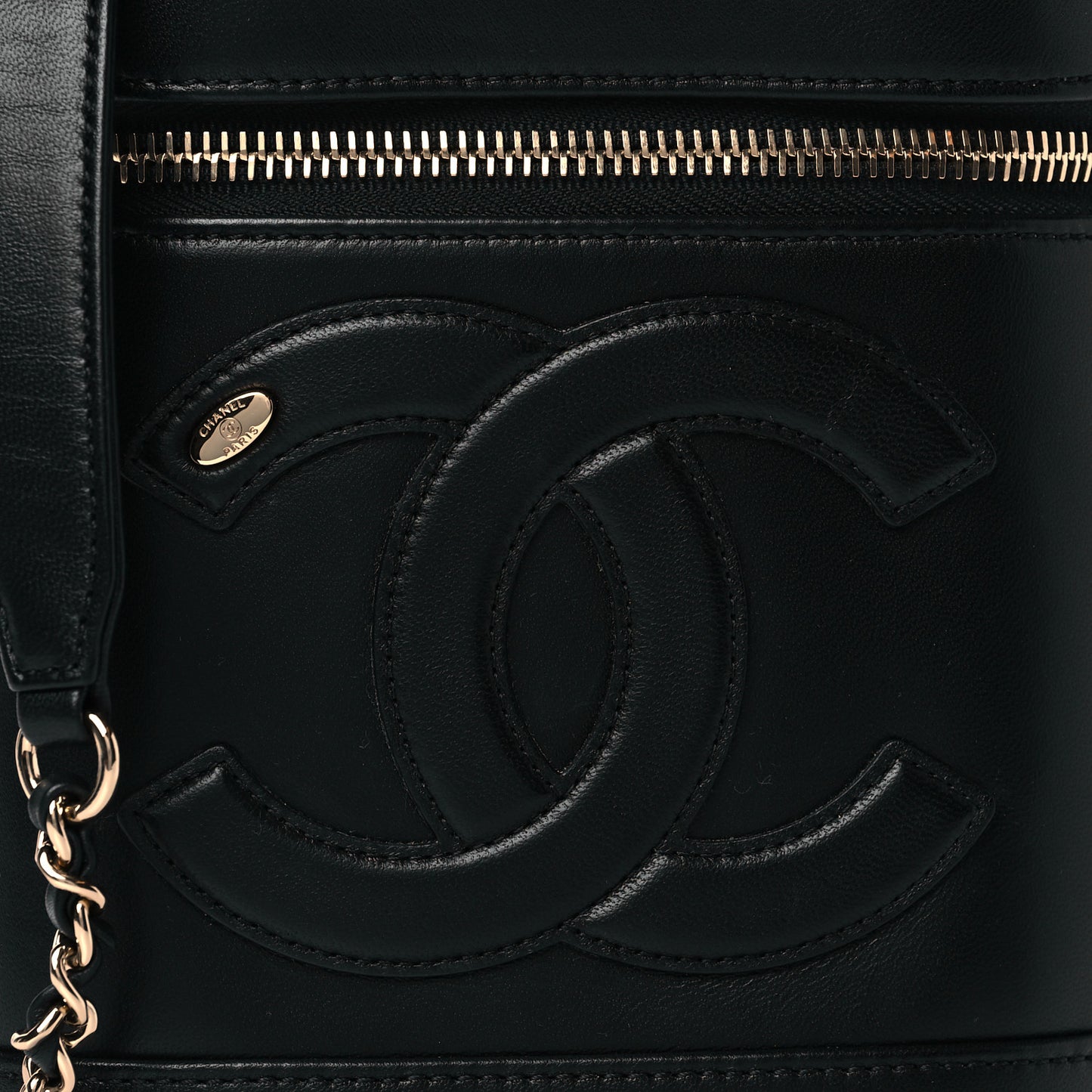 Lambskin Timeless Vanity Cosmetic Case Black