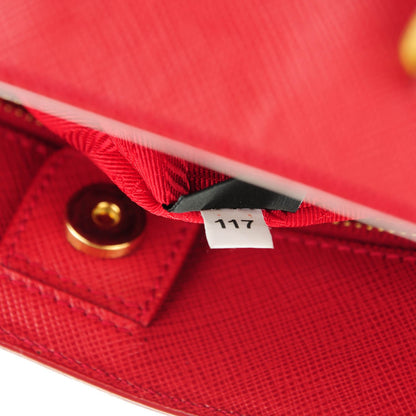 Prada Saffiano Lux Large Tote Rosso 8 of 9