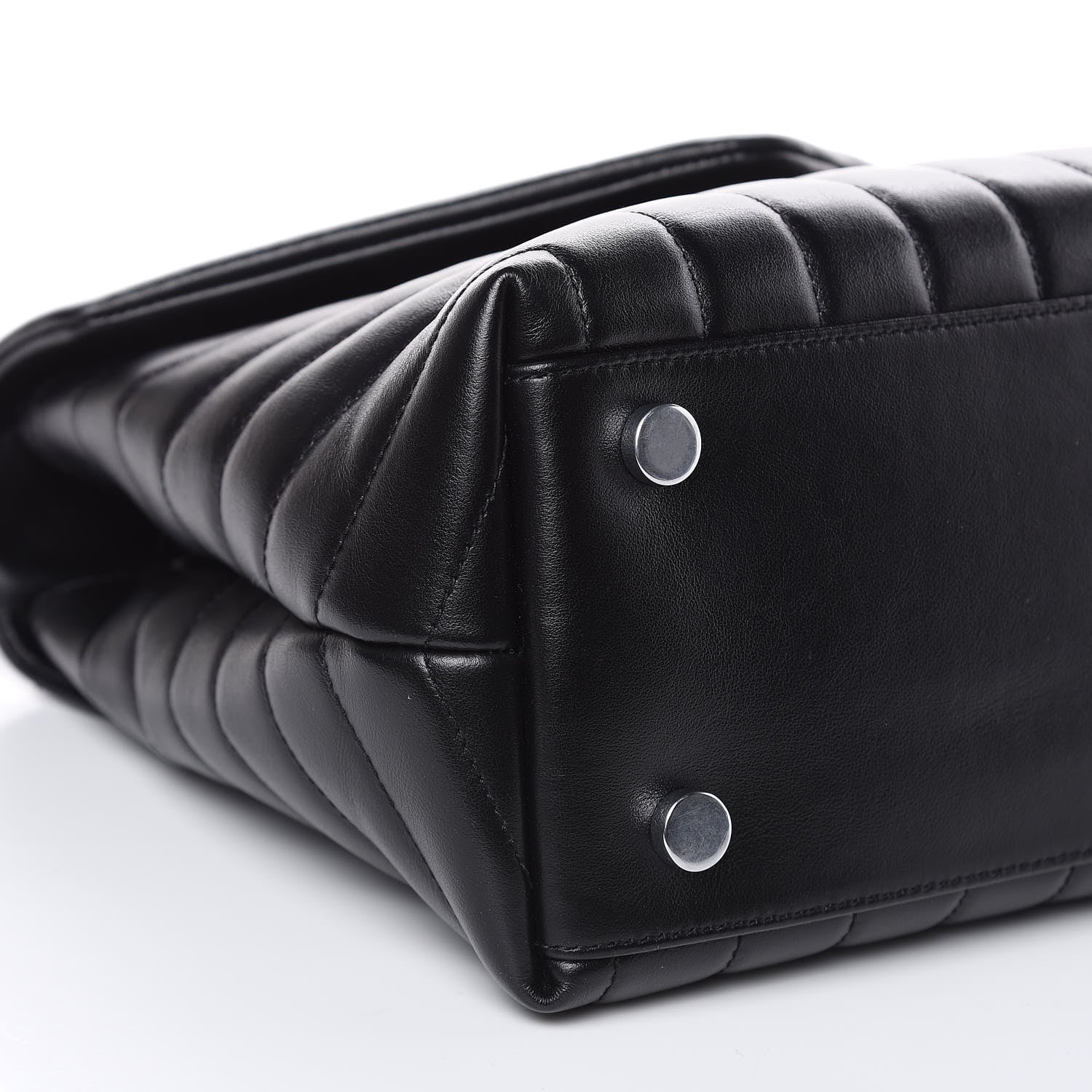 Saint Laurent Calfskin Y Quilted Monogram Medium Loulou Satchel Black 9 of 10