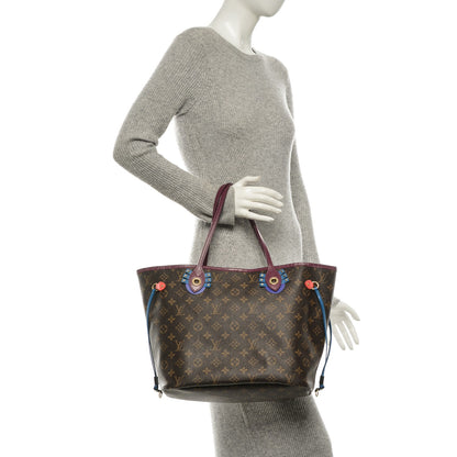 Louis Vuitton Monogram Totem Neverfull MM Magenta 2 of 7