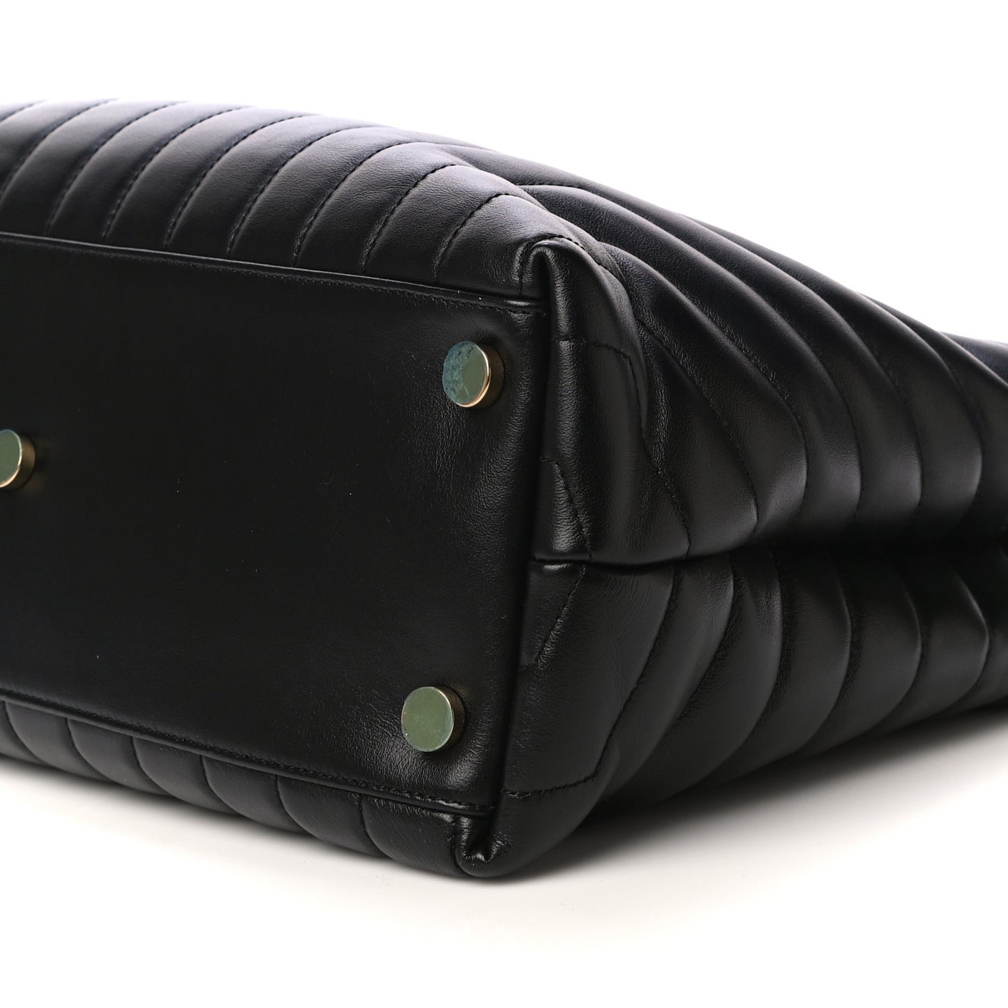 Calfskin Y Quilted Monogram Large Loulou Shopper Black