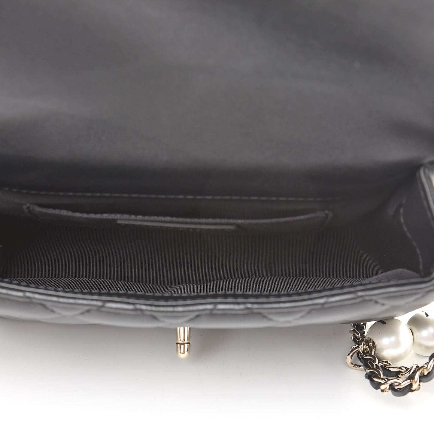 Lambskin Quilted Small My Precious Flap Black