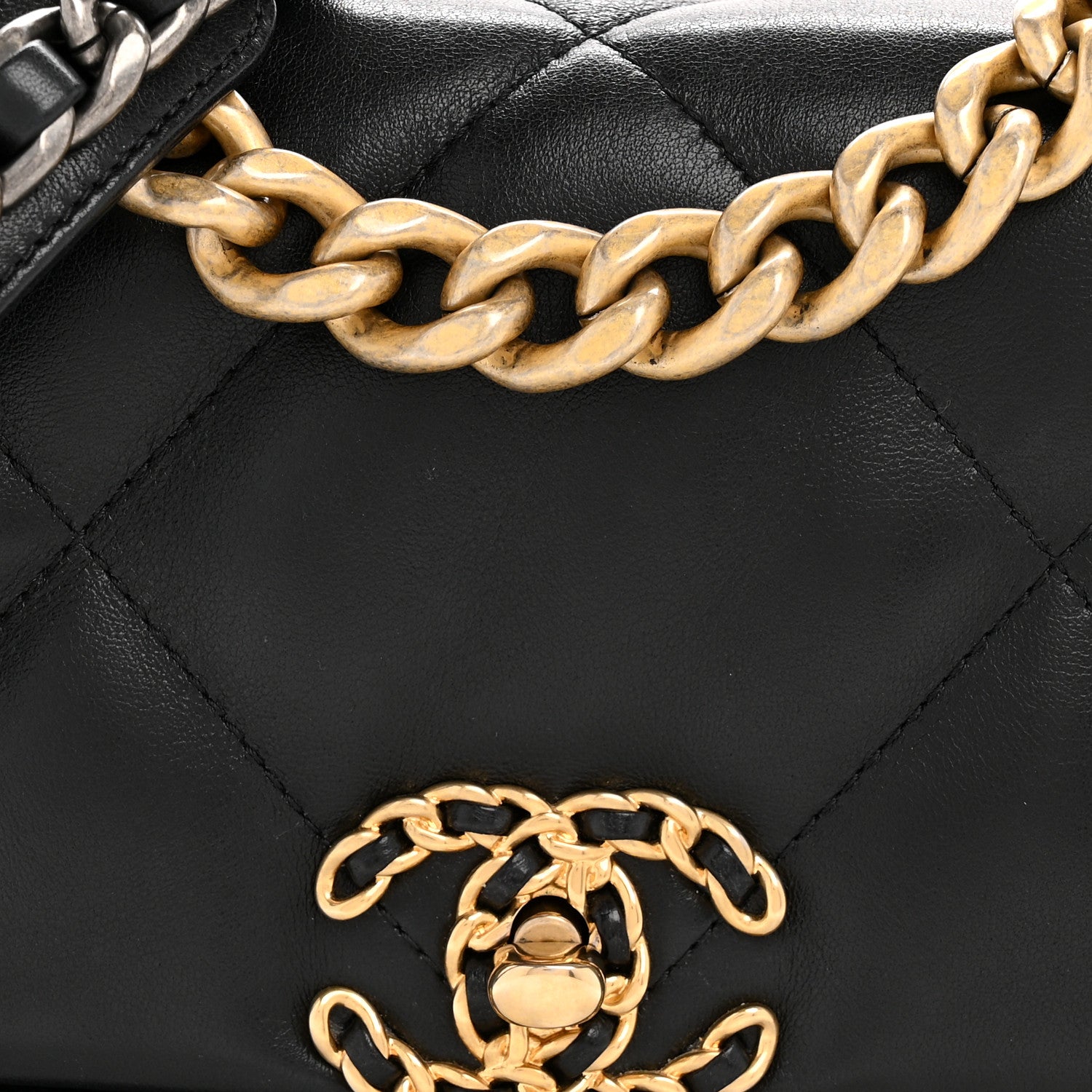 Chanel Lambskin Quilted Medium Chanel 19 Flap Black 8 of 14