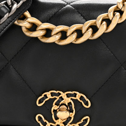 Chanel Lambskin Quilted Medium Chanel 19 Flap Black 8 of 14