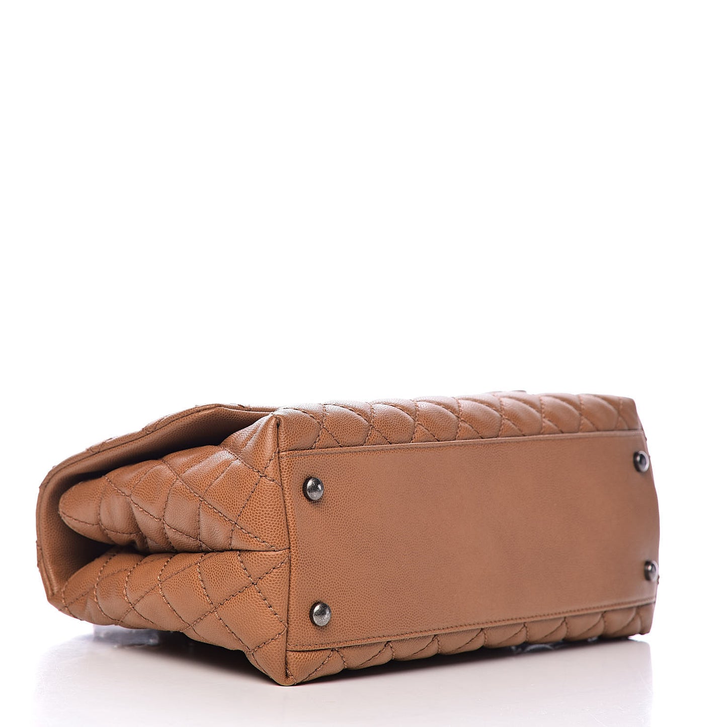 Caviar Quilted Small Coco Handle Flap Camel