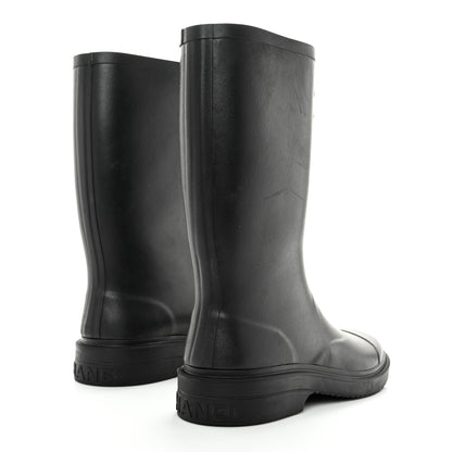 Chanel Caoutchouk CC High Boots 40 Black 4 of 9