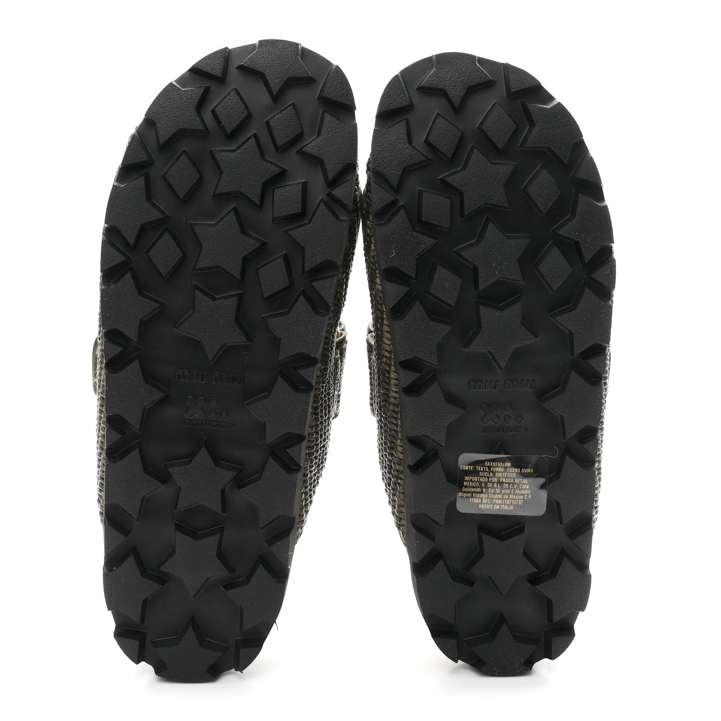Raffia Logo Slide Sandals 38.5 Militare