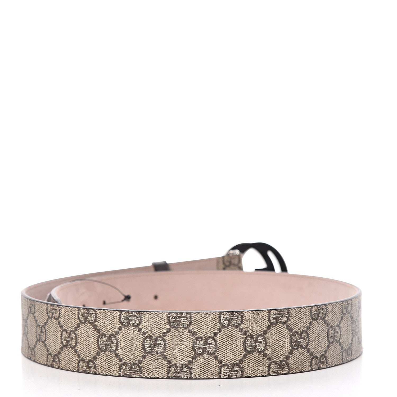 Gucci GG Supreme Monogram Selleria Calfskin Interlocking G 40mm Belt 90 36 Beige Ebony Cocoa 3 of 7