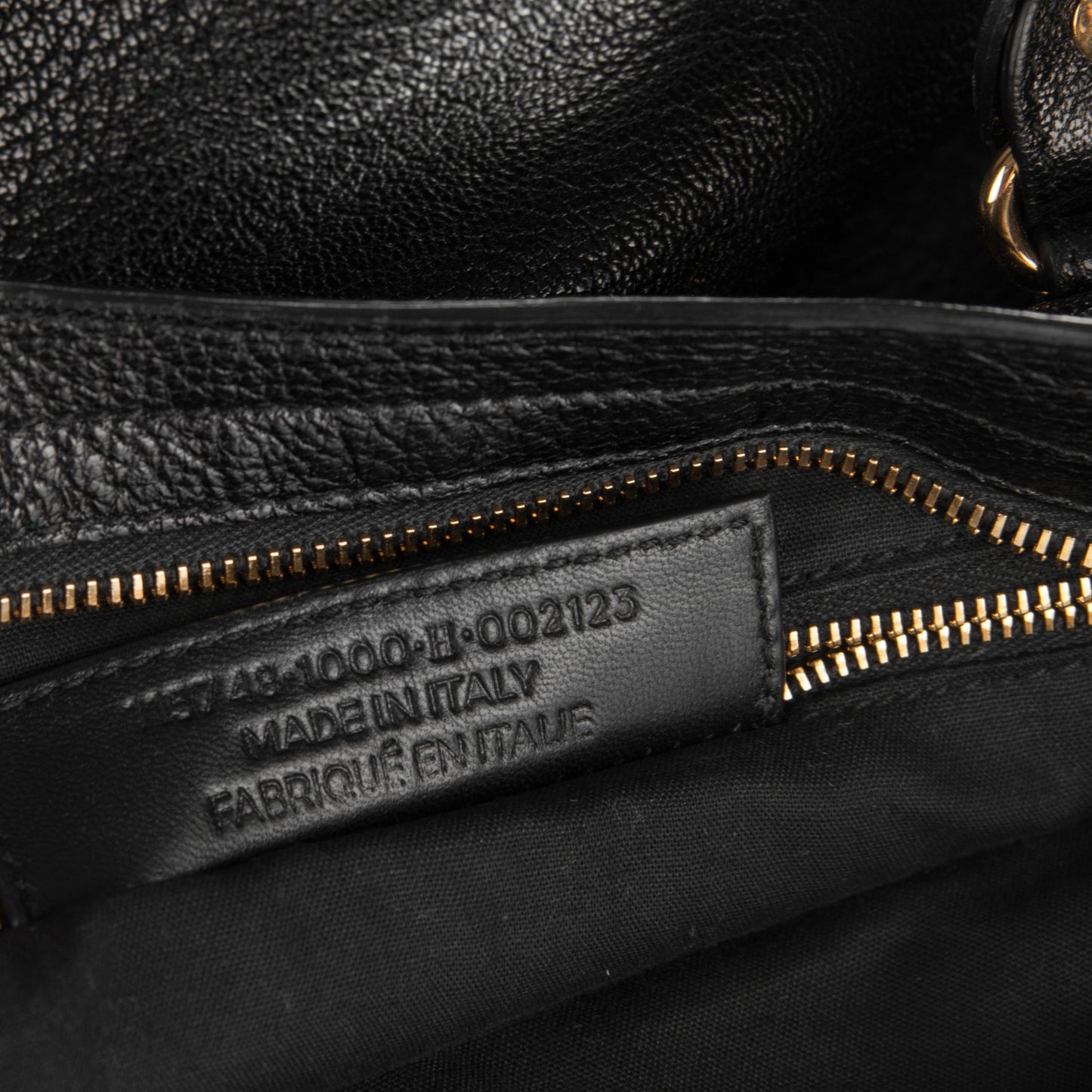 Chevre Gold Metallic Edge Hardware City Black
