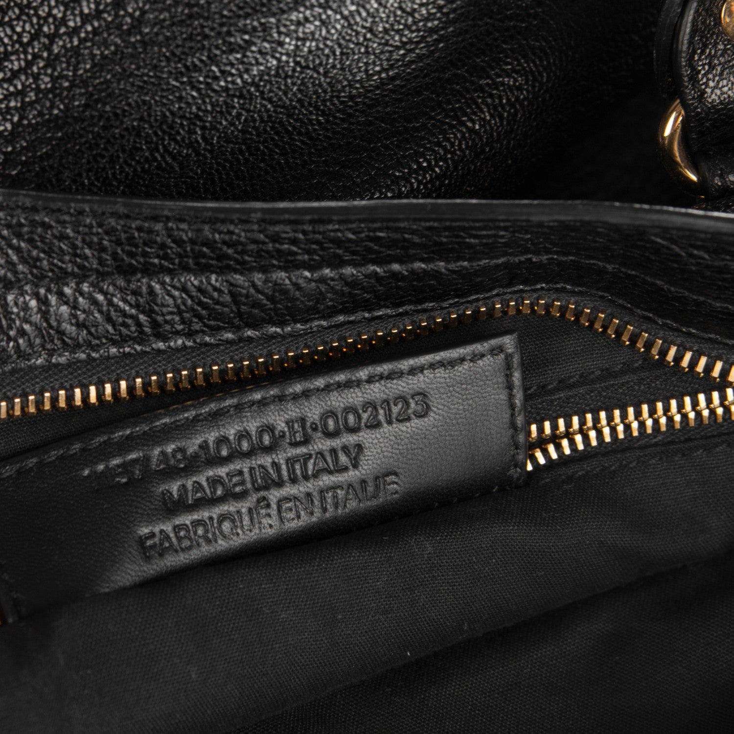 Balenciaga Chevre Gold Metallic Edge Hardware City Black 7 of 7