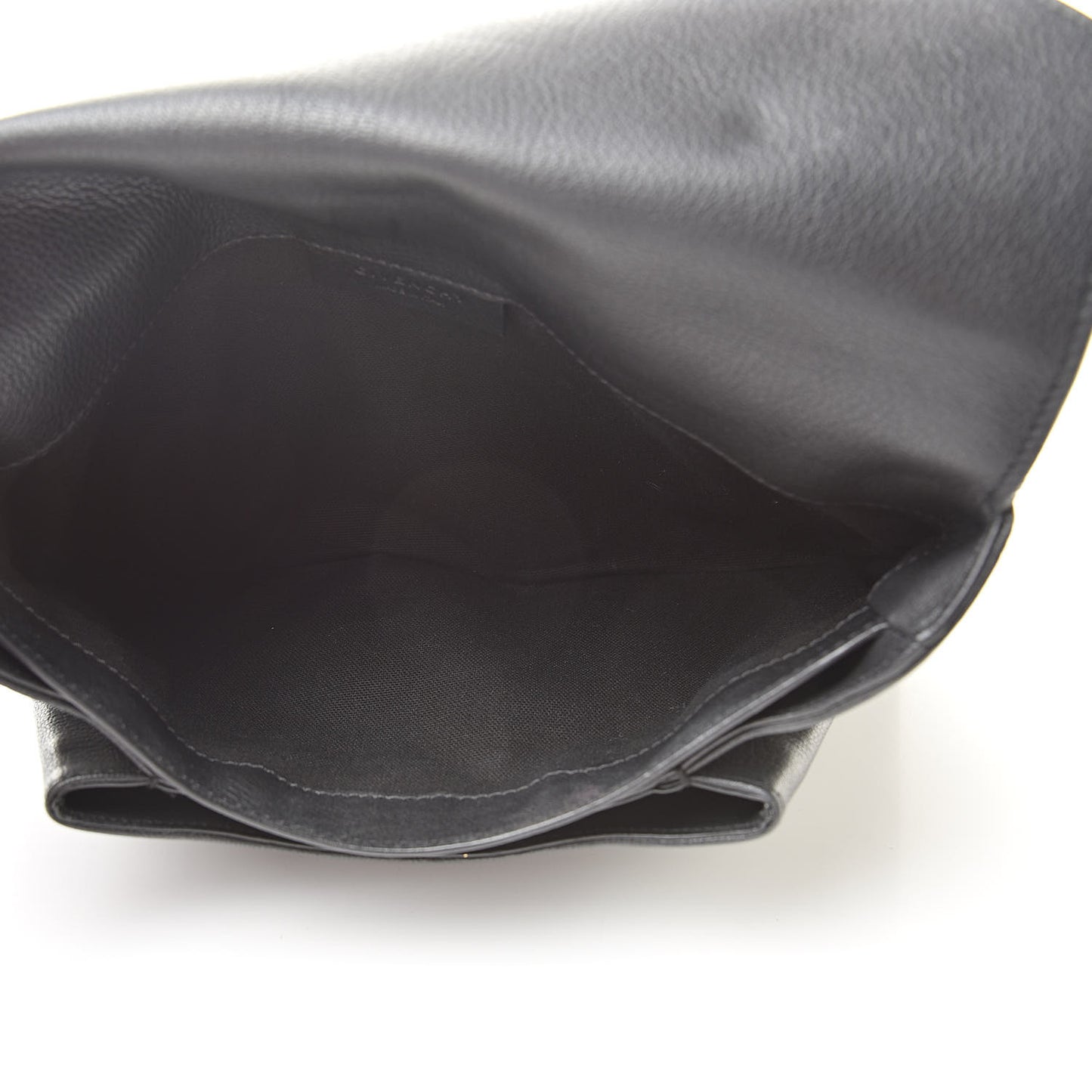 Sugar Goatskin Medium Antigona Envelope Clutch Black