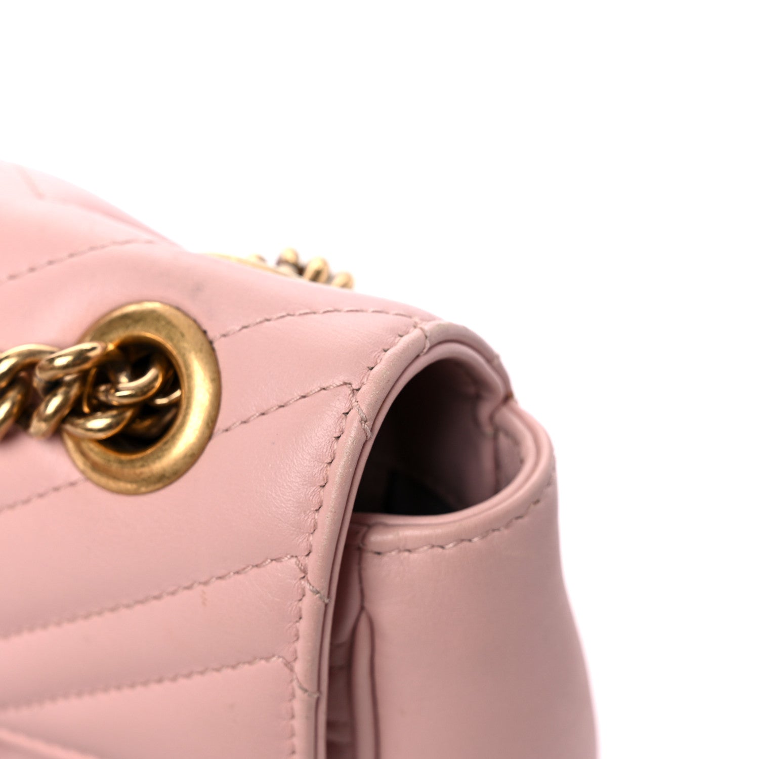 Gucci Calfskin Matelasse Small GG Marmont Shoulder Bag Perfect Pink 20 of 21