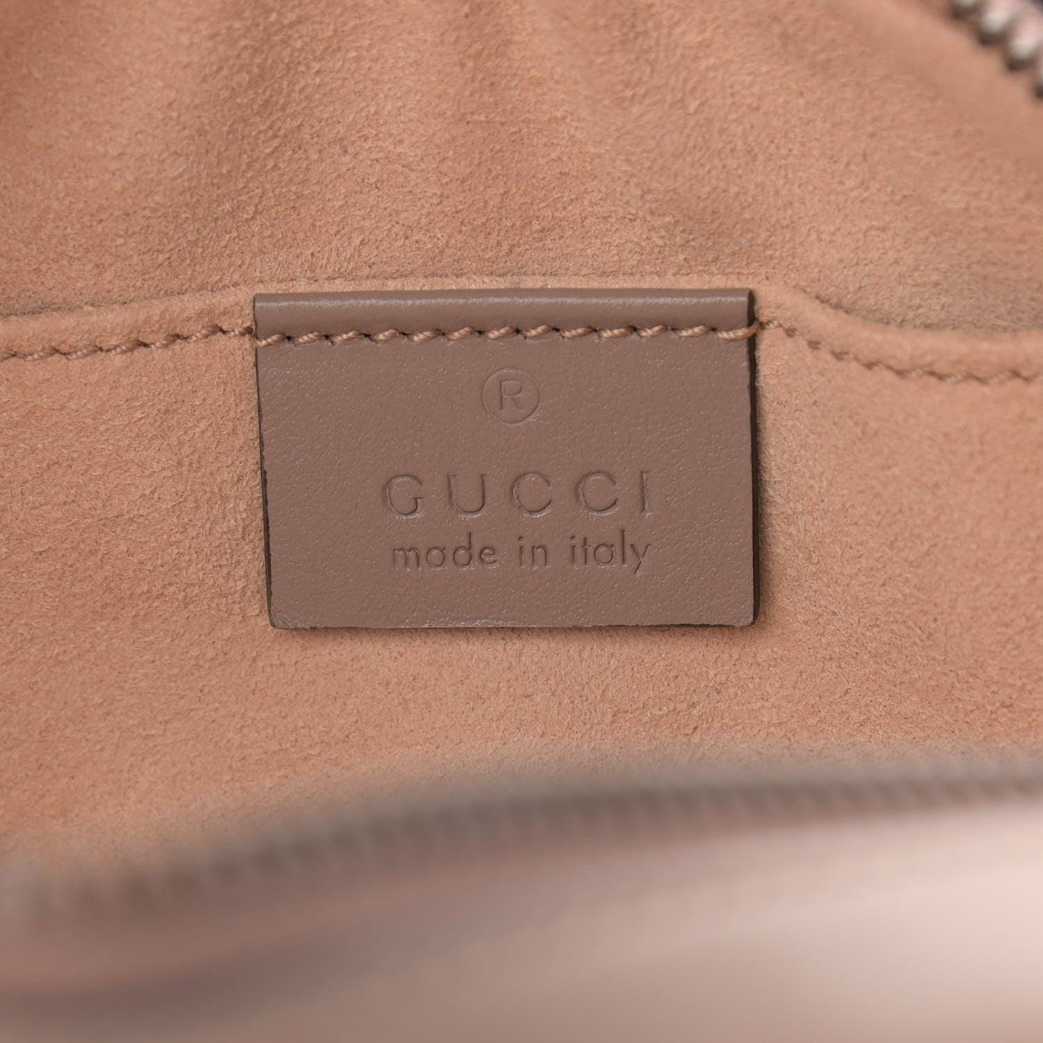 Gucci Calfskin Matelasse Mini GG Marmont Chain Shoulder Bag Porcelain Rose 6 of 10